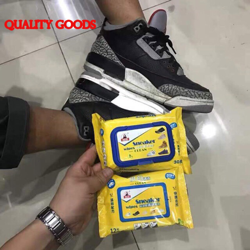 [THANH LÝ CỬA HÀNG] Giấy lau giày sneaker, giấy lau giày trắng gói 30 tờ Quality Goods- Lau sạch bong tất cả các loại giày da, giày vải và các loại túi xách