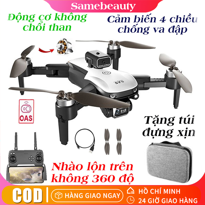 Máy bay Flycam S2S, máy bay điều khiển từ xa, Flycam mini drone, Fly mini giá rẻ động cơ không chổi than, giữ vị trí định vị GPS