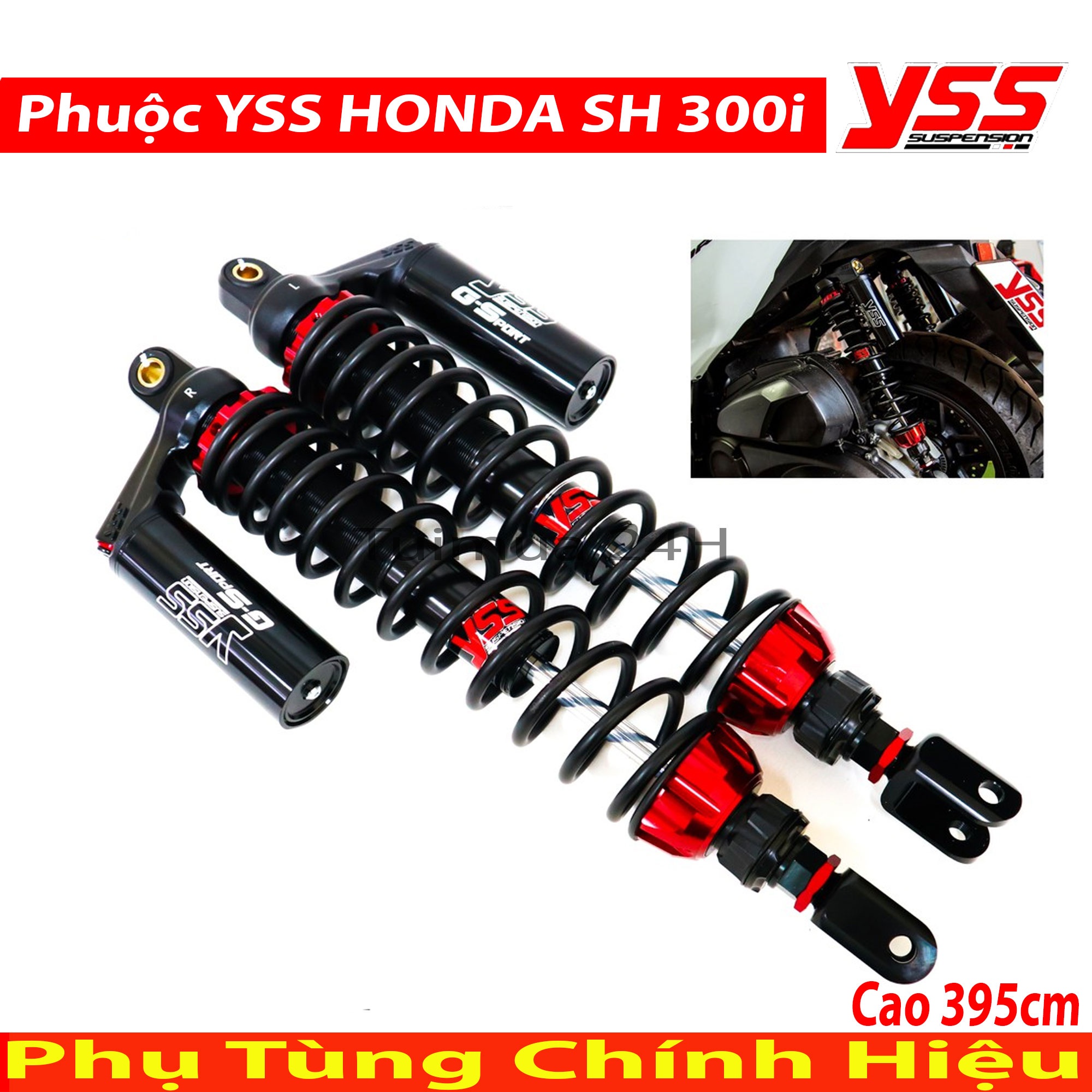 [HCM]Phuộc Sau YSS Cho Honda SH 300i Forza G-Sport Màu Đen