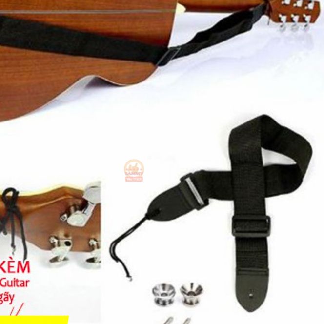 [HCM]DÂY ĐEO ĐÀN GUITAR tặng 1 CHỐT ĐUÔI ĐÀN | MÀU ĐEN | CƯỚP BIỂN JACK