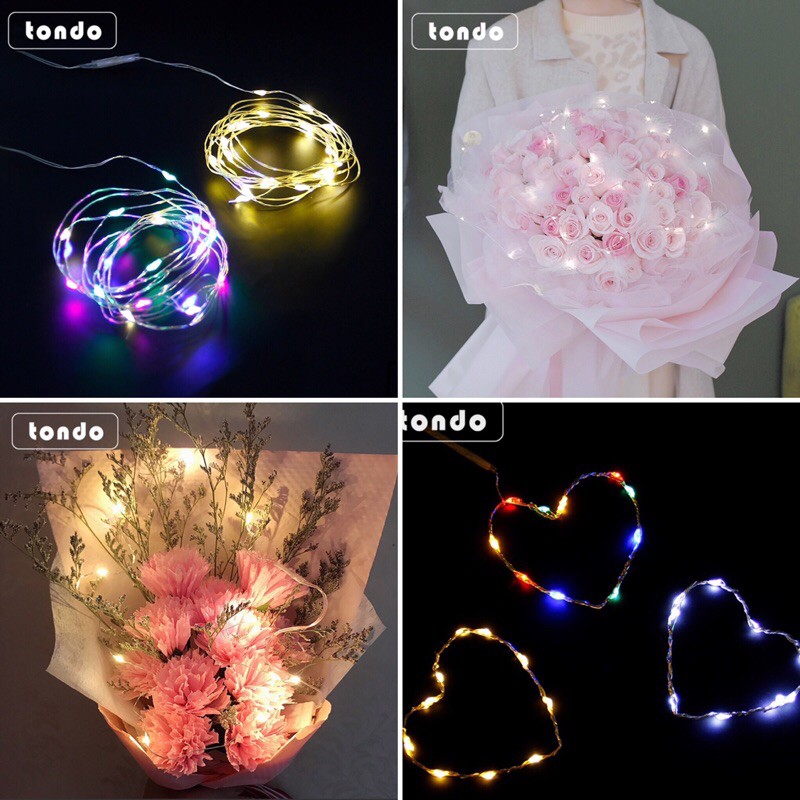 Dây đèn led đom đóm trang trí chụp ảnh kích thước 2m