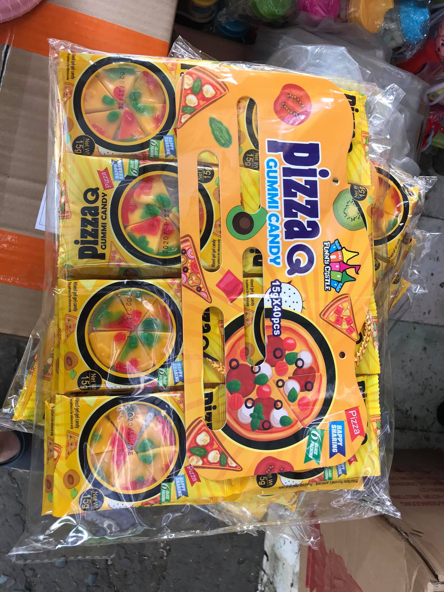 Kẹo dẻo Pizza Q Gummy Candy 40 gói