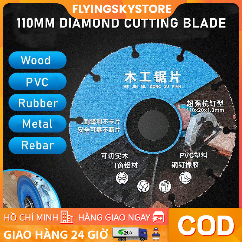 Đĩa cắt 110mm- Lưỡi mài hợp kim gỗ dành cho thợ mộc