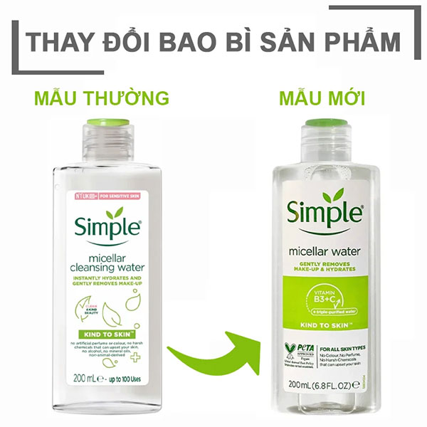 Nước Tẩy Trang Simple Micellar Cleansing Water