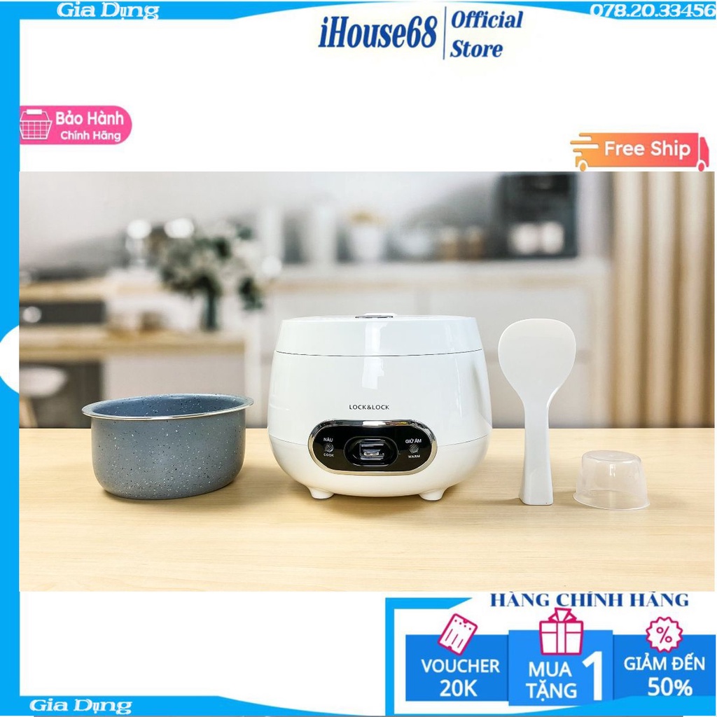 Nồi cơm điện mini dung tích 0.8 lít lock&lock - ejr426
