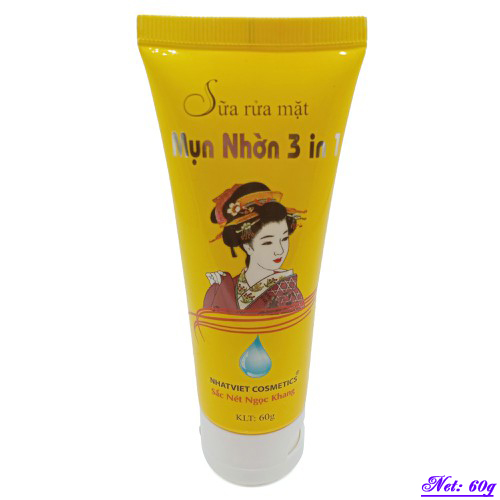 Sắc nét ngọc khang - sữa rửa mặt mụn nhờn 3 in 1 - 60g