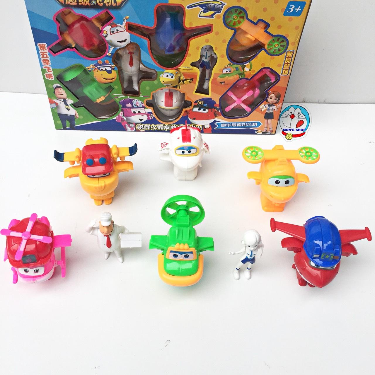 Đồ chơi đội bay siêu đẳng super wings 8 nhân vật biến hình mới năm 2019 siêu hot