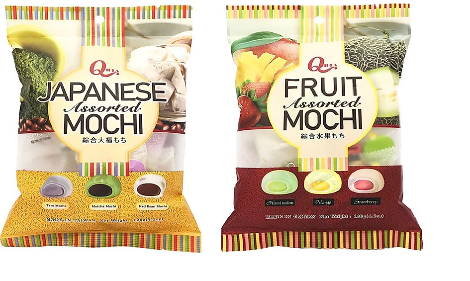 Combo 2 Gói Bánh Mochi Thập Cẩm Trà Xanh, Khoai Môn, Đậu Đỏ và Thập Cẩm Trái Cây 18 bánh/2 gói 240g