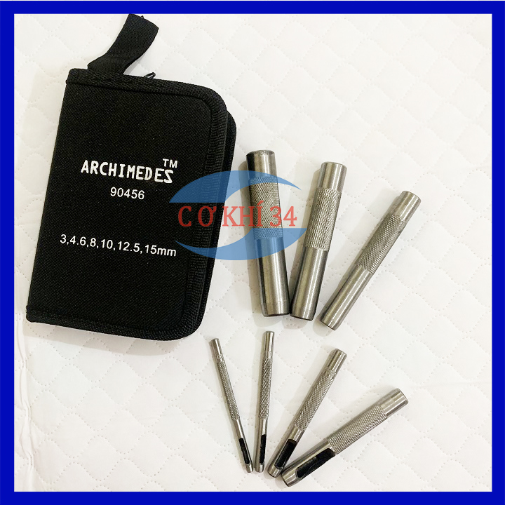 Bộ đục lỗ tròn 7 chi tiết thép cứng 3-15mm