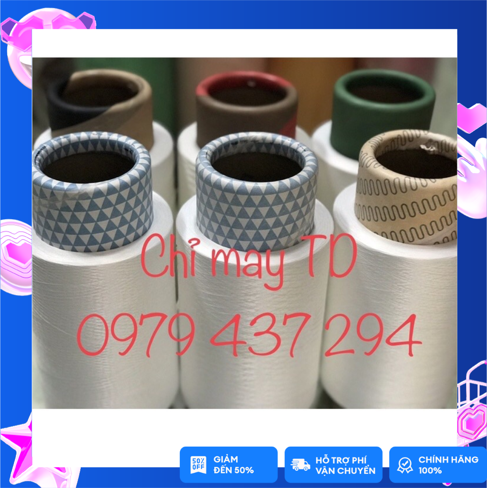 Lốc 6 ống tơ vắt sổ 150 trắng hàng chất lượng chính phẩm- - Chỉ May TD