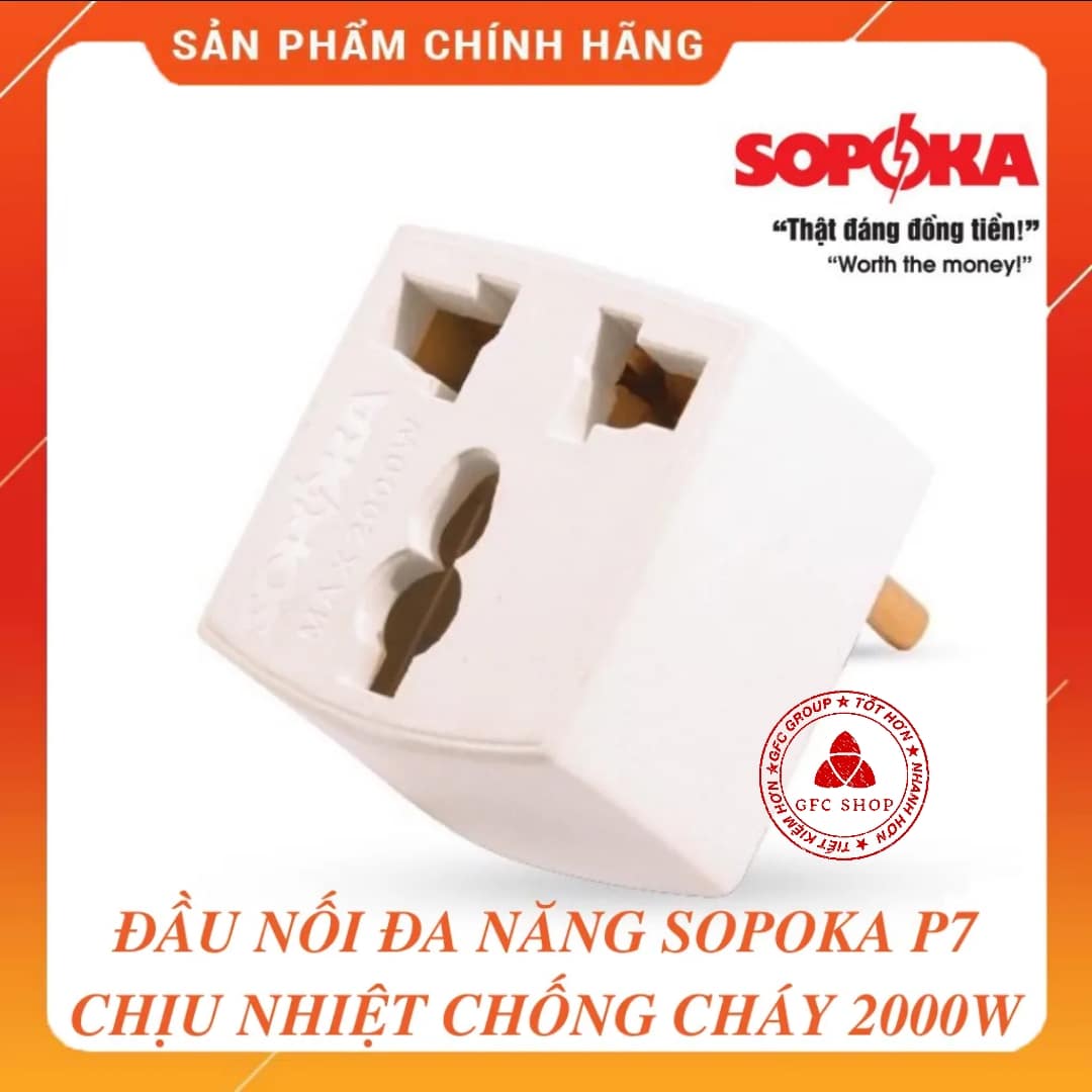 Đầu nối đa năng sopoka p7 chịu nhiệt chống cháy 2000w