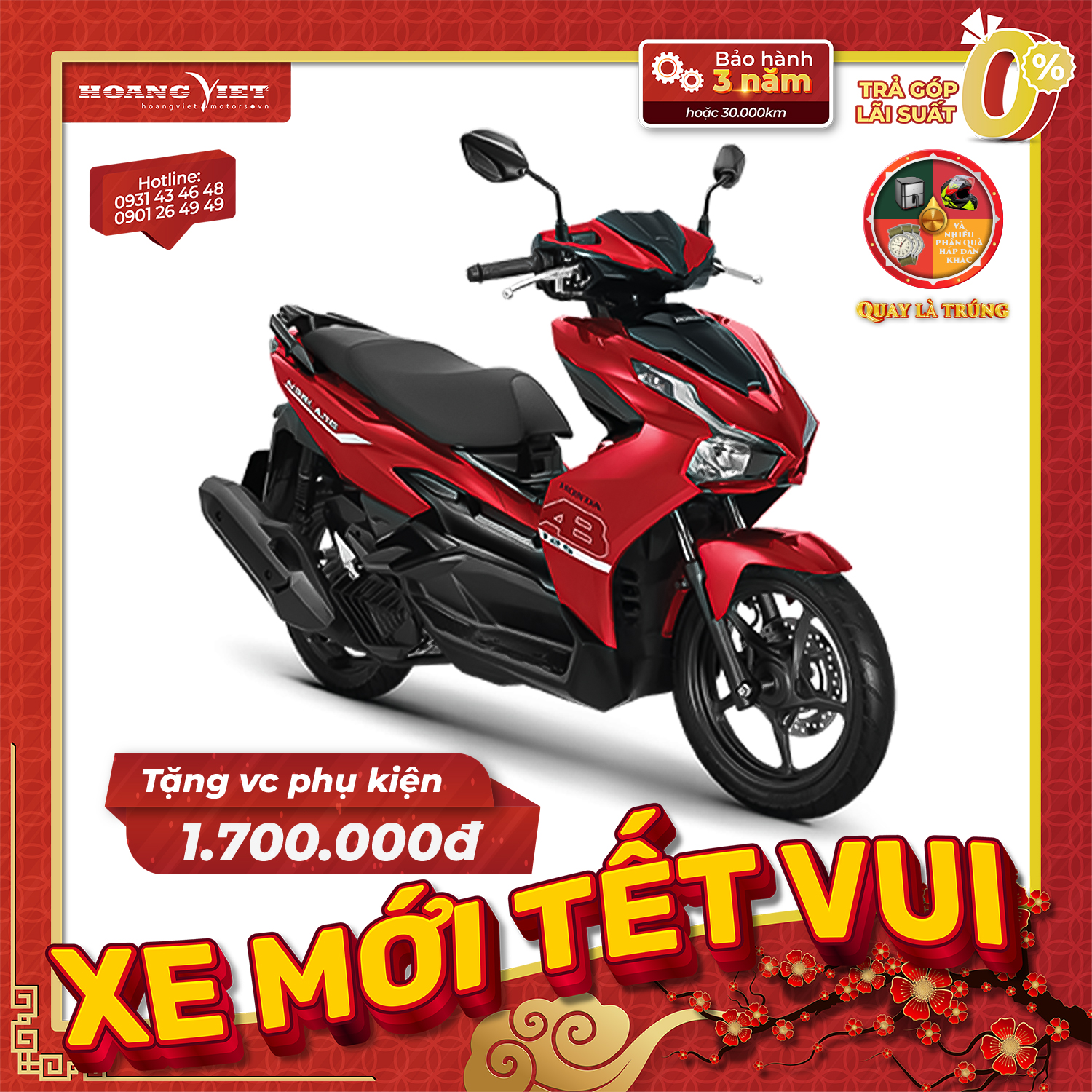 Xe máy Honda Air Blade 125cc phiên bản tiêu chuẩn 2023