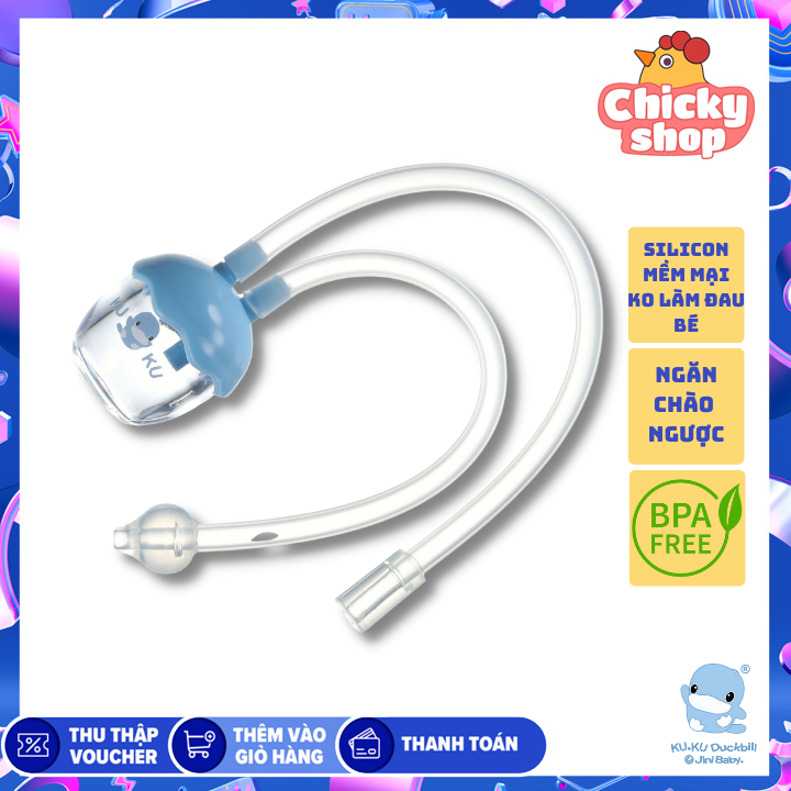Dụng cụ hút mũi dây silicone mềm kuku ku5342