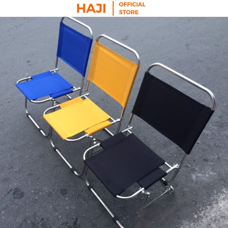 Ghế xếp ngồi uống cà phê di động khung inox chắc chắn an toàn cho người ngồi HAJI NA12