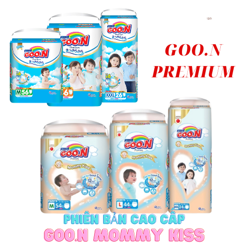 Tã Dán Quần Goon Premium Slim NB70 S64 M60 L50 XL46 M56 L46 XL42 XXL36