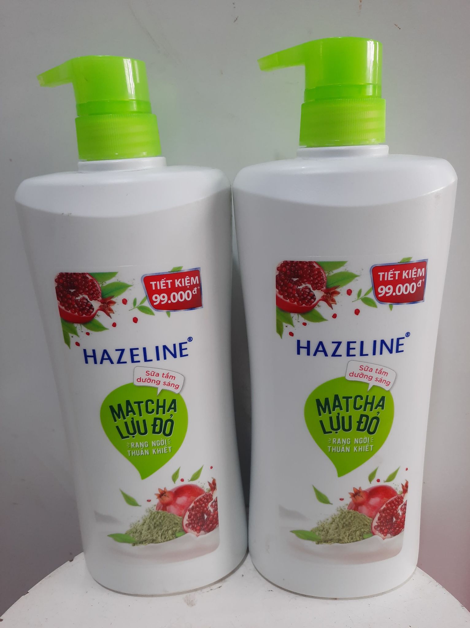 sữa tắm hazeline trà xanh, lựu đỏ 900g
