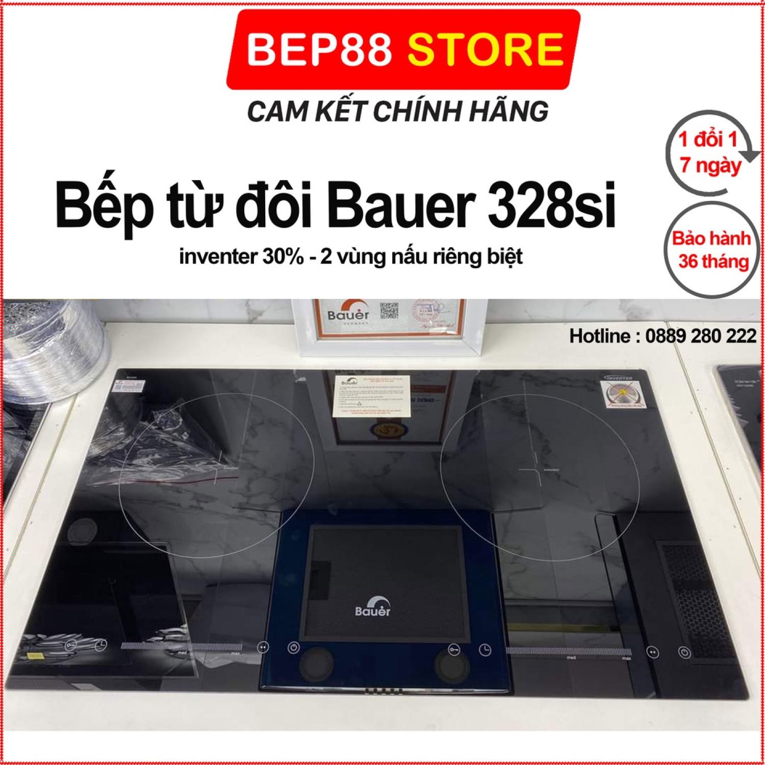 Bếp từ đôi bauer 328si , be 382 si chính hãng