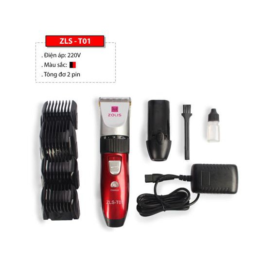 Tông đơ cắt tóc 2 pin zolis t01