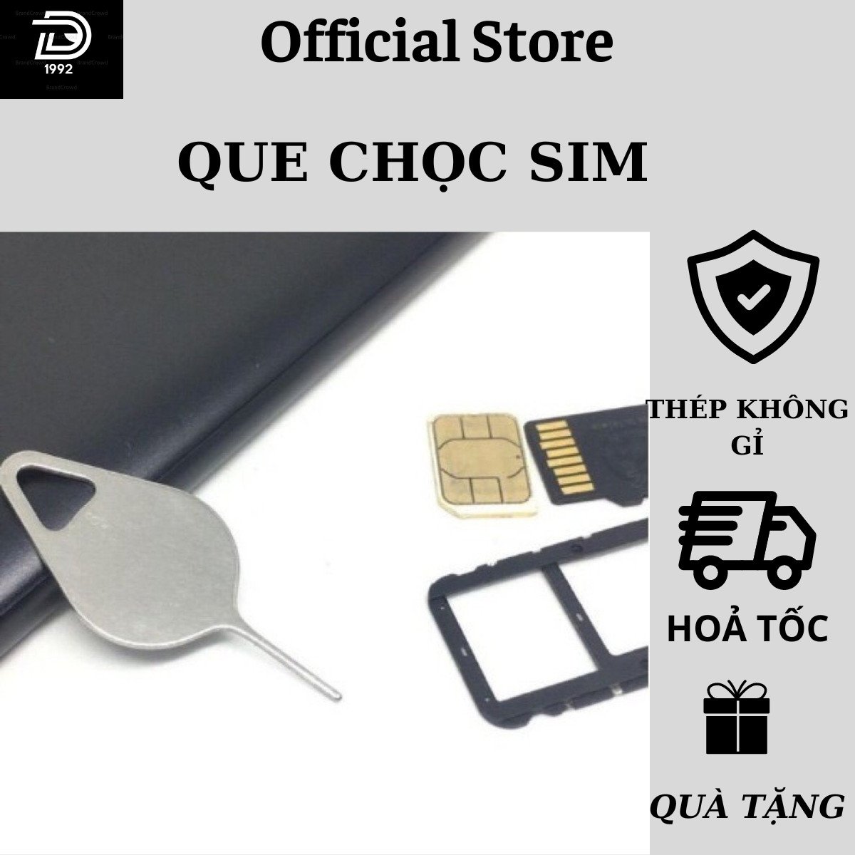 Que chọc sim thép không gỉ