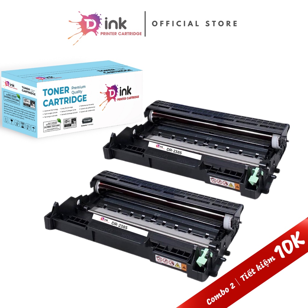 Combo 2 Cụm Trống TDink DR2385 - Dùng cho máy in laser BROTHER HL L2321D / HL L2361DN / HL L2366DW ...