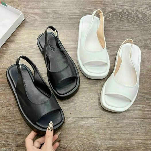Giày sandal bánh mì đế 3p quai ngang vintage