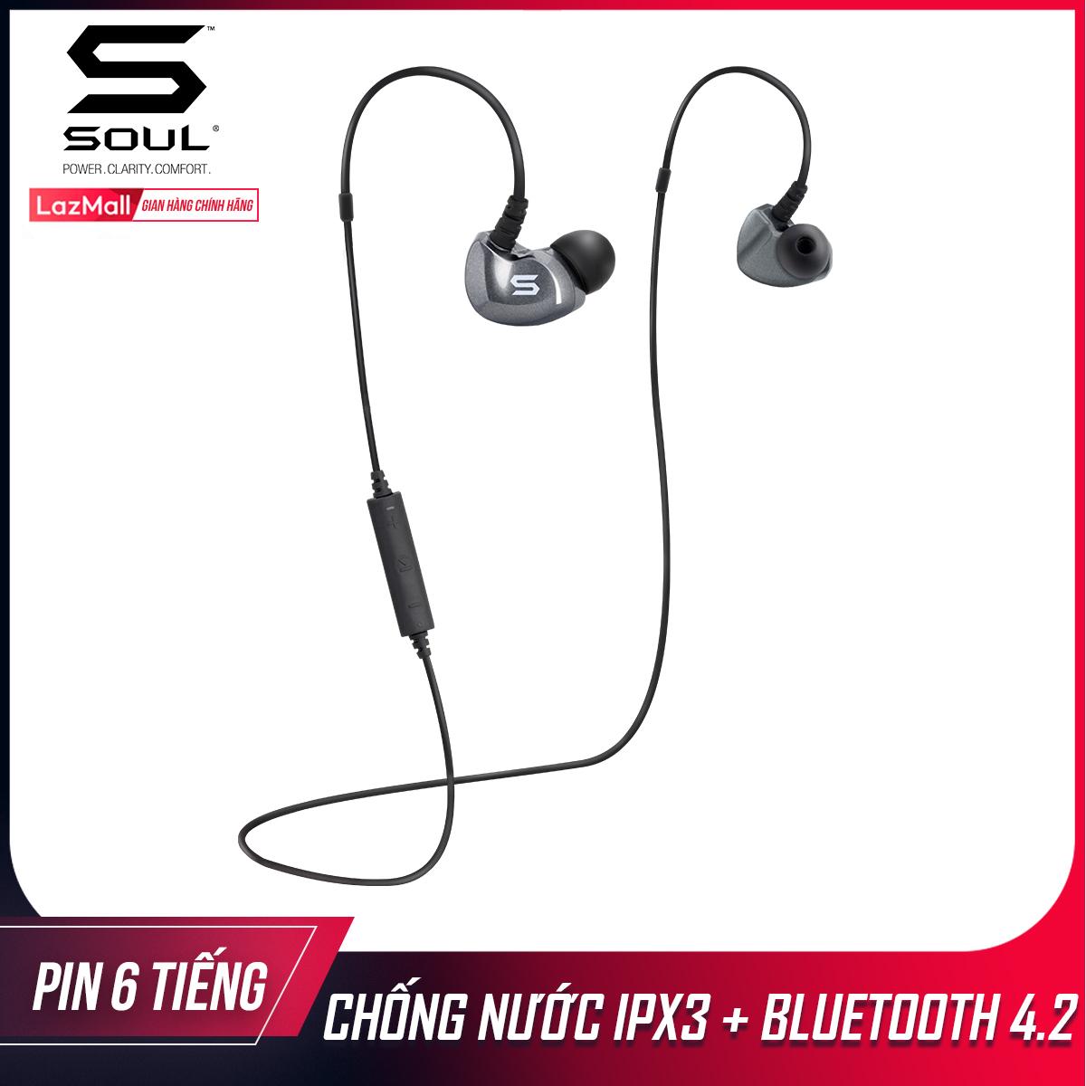 Tai nghe bluetooth thể thao soul ss19 chống thấm ipx3 tích hợp mic ss19 - bảo hành 12 tháng - hàng phân phối chính hãng