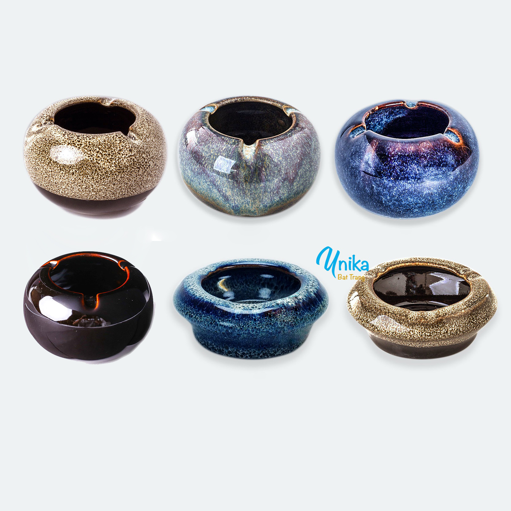 Gạt Tàn Thuốc Gốm Sứ Cao Cấp (4 màu ) - Gạt Tàn Cao Cấp -  Gốm Sứ Cao Cấp Bát Tràng