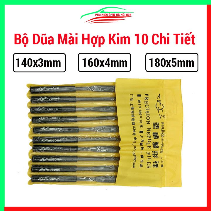Bộ dũa mài hợp kim 10 chi tiết 180mmx5mm mài dũa kim loại cao cấp