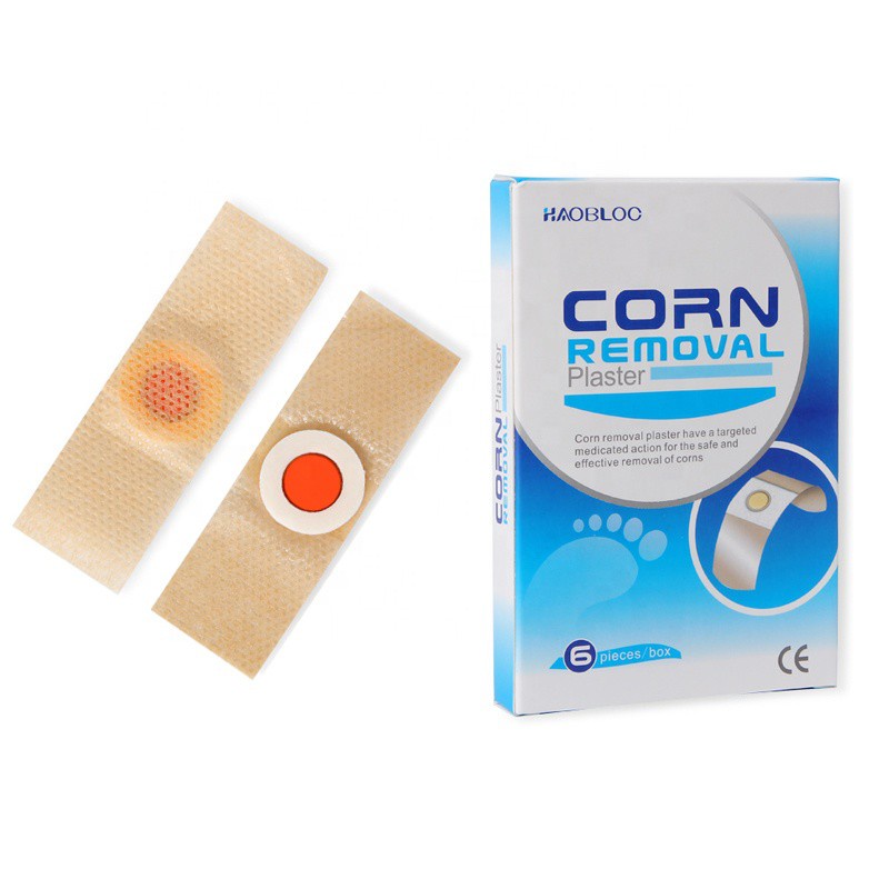 Miếng dán giảm mụn cóc Corn Removal Plaster HAOBLOG, hiệu quả và an toàn - Hộp 6 miếng
