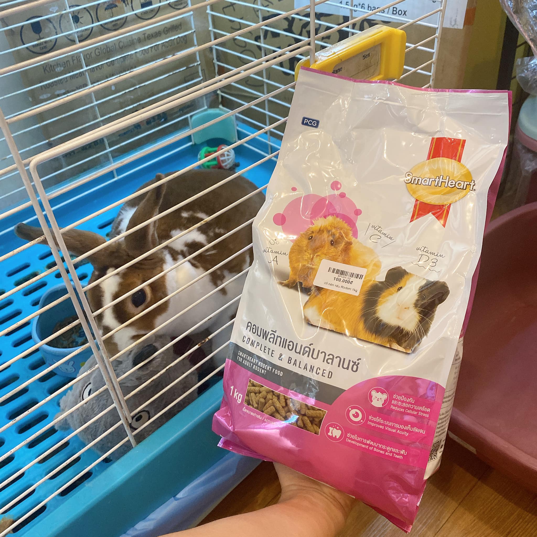 cỏ nén nâu Rodent Smart Heart 1kg, 3kg dành cho thỏ bọ