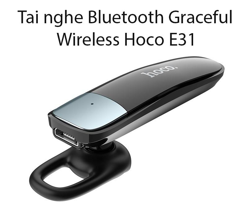 Tai nghe bluetooth hoco e31 graceful v4.2 - hang phân phối chính thức, tai nghe bluetooth 4.2 nhét tai cao cấp, tai nghe bluetooth chất âm rõ ràng, lọc tạp âm, pin trâu, sale 50%