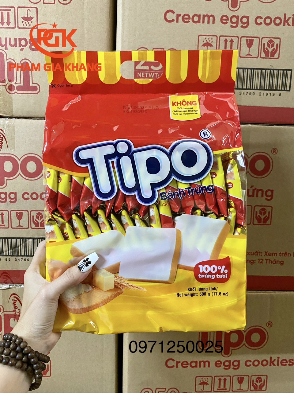 Combo 4 gói bánh trứng nướng 500g tipo