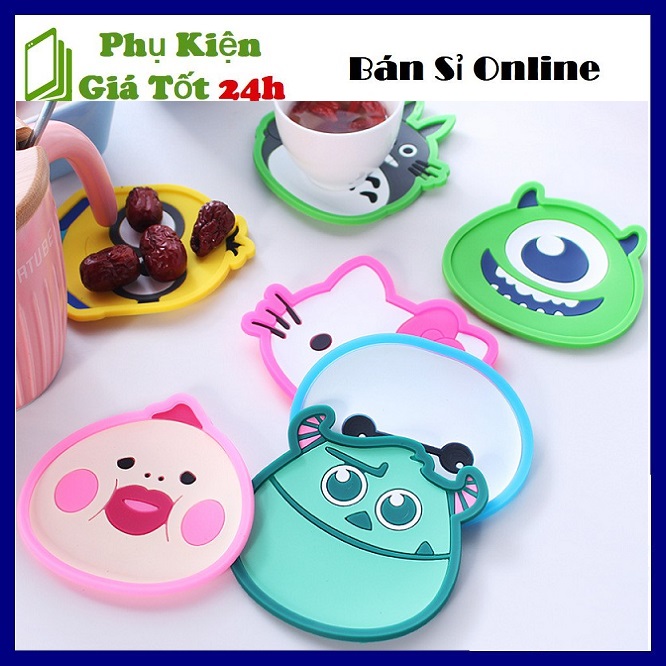 ⚡ Miếng Đế Lót Ly Nước Hình Thú Có Viền CuTe Nhiều Mẫu - Đế Lót Ly Sillicon Hình Thú Có Viền Siêu Dễ Thương - Đế Kê Ly Nước Silicon Hình Thú Siêu Cưng ⚡