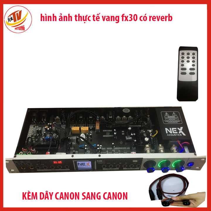Vang cơ karaoke chuyên nghiệp NEX FX30 Plus Vang cơ Karaoke vang cơ Nex FX30plus có remote điều khiển- New 2022- Tặng cặp dây tín hiệu Canon ra canon hoặc canon ra av