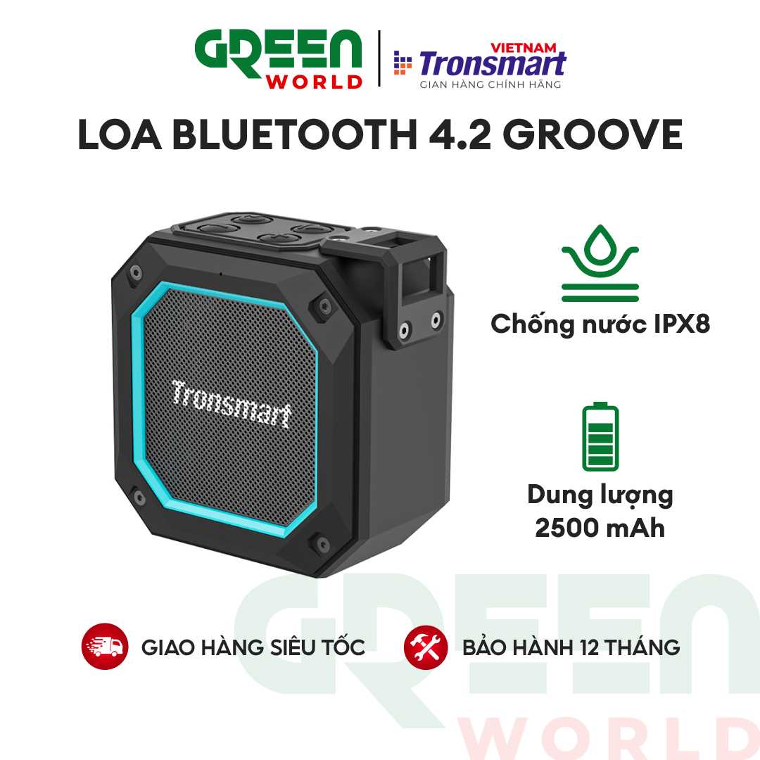 Loa bluetooth 4.2 chống thấm nước tronsmart element groove 10w tm-322483
