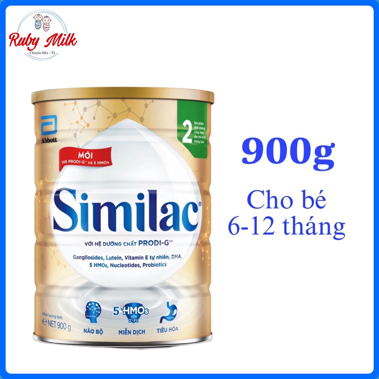 Sữa bột similac 5g lon số 2 lon 900g cho bé 6 -12 tháng