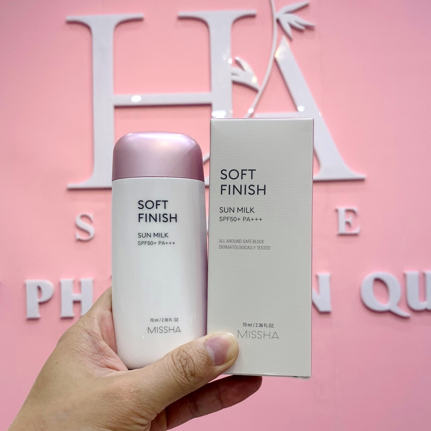 Kem Chống Nắng Missha Soft Finish Sun Milk Màu Hồng 70ml