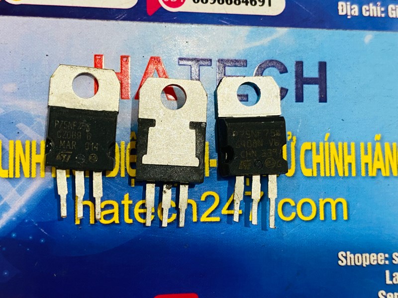 Linh kiện p75nf758 mosfet n ch 75v 78a to-220
