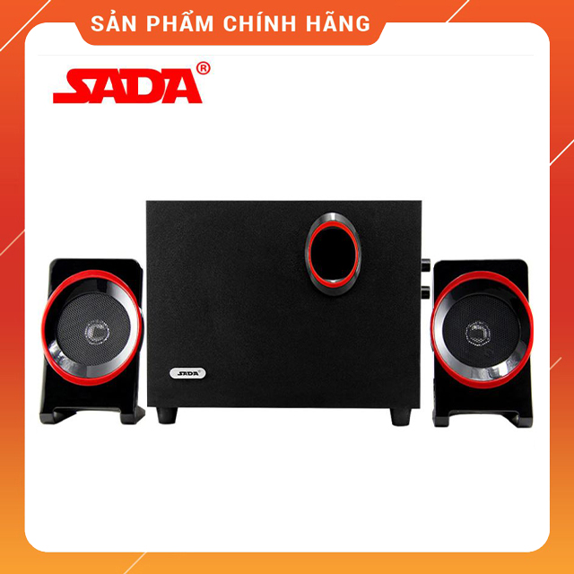 Bộ 3 loa máy tính để bàn sada sl-8018 làm bằng gỗ cao cấp - âm thanh chân thực sống động
