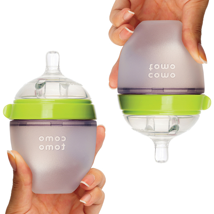 Bình sữa comotomo 150ml siêu mềm cho bé sơ sinh (màu hồng/xanh)