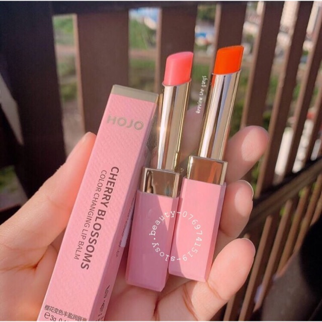 Son dưỡng có màu HOJO Cherry Blossoms dưỡng môi làm hồng môi siêu tự nhiên