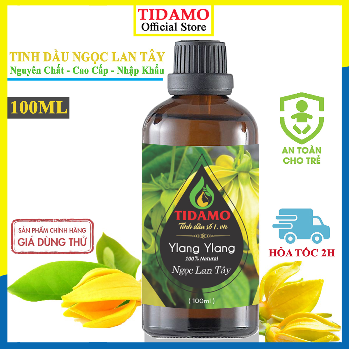 Tinh dầu ngọc lan tây 100ml - tinh dầu tidamo xông thơm phòng, giảm căng thẳng và làm đẹp