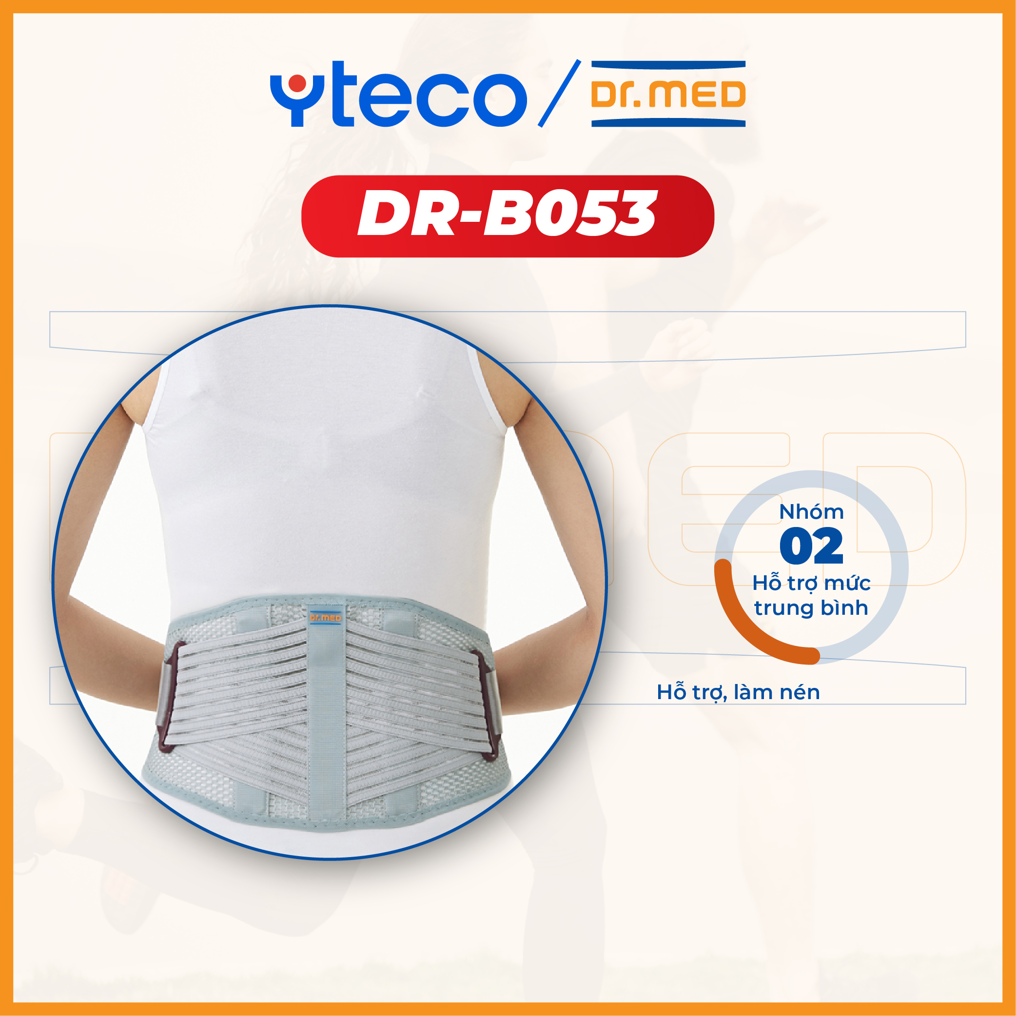 Đai thông gió hỗ trợ eo dr.med dr-b053