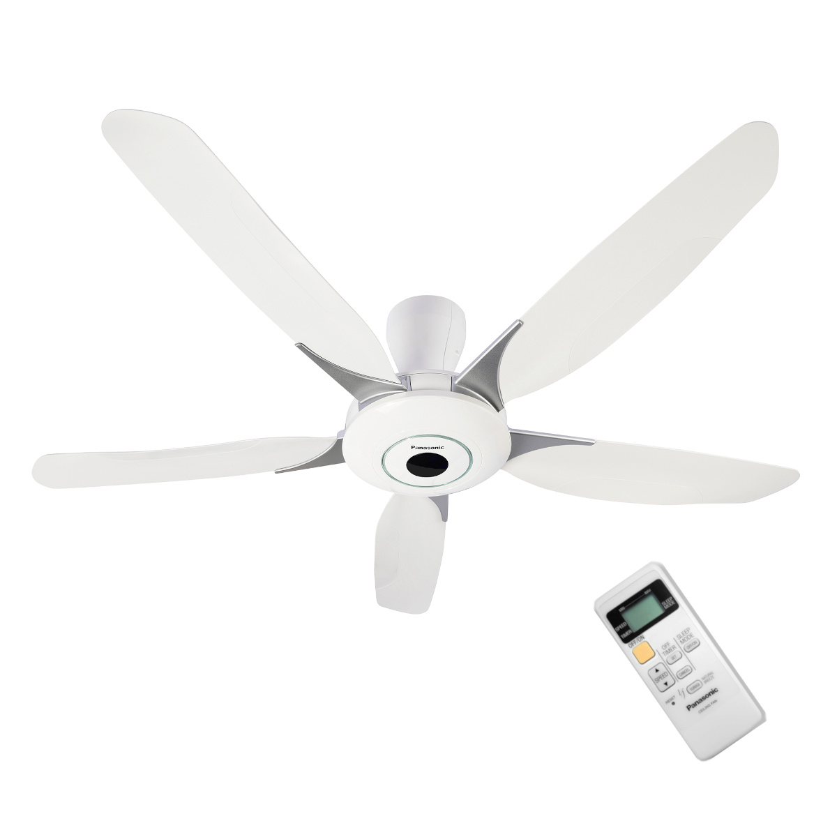 Quạt trần 5 cánh Panasonic F-60WWK-S cánh 60 inch có khiển, xuất xứ Malaysia, bảo hành 12 tháng