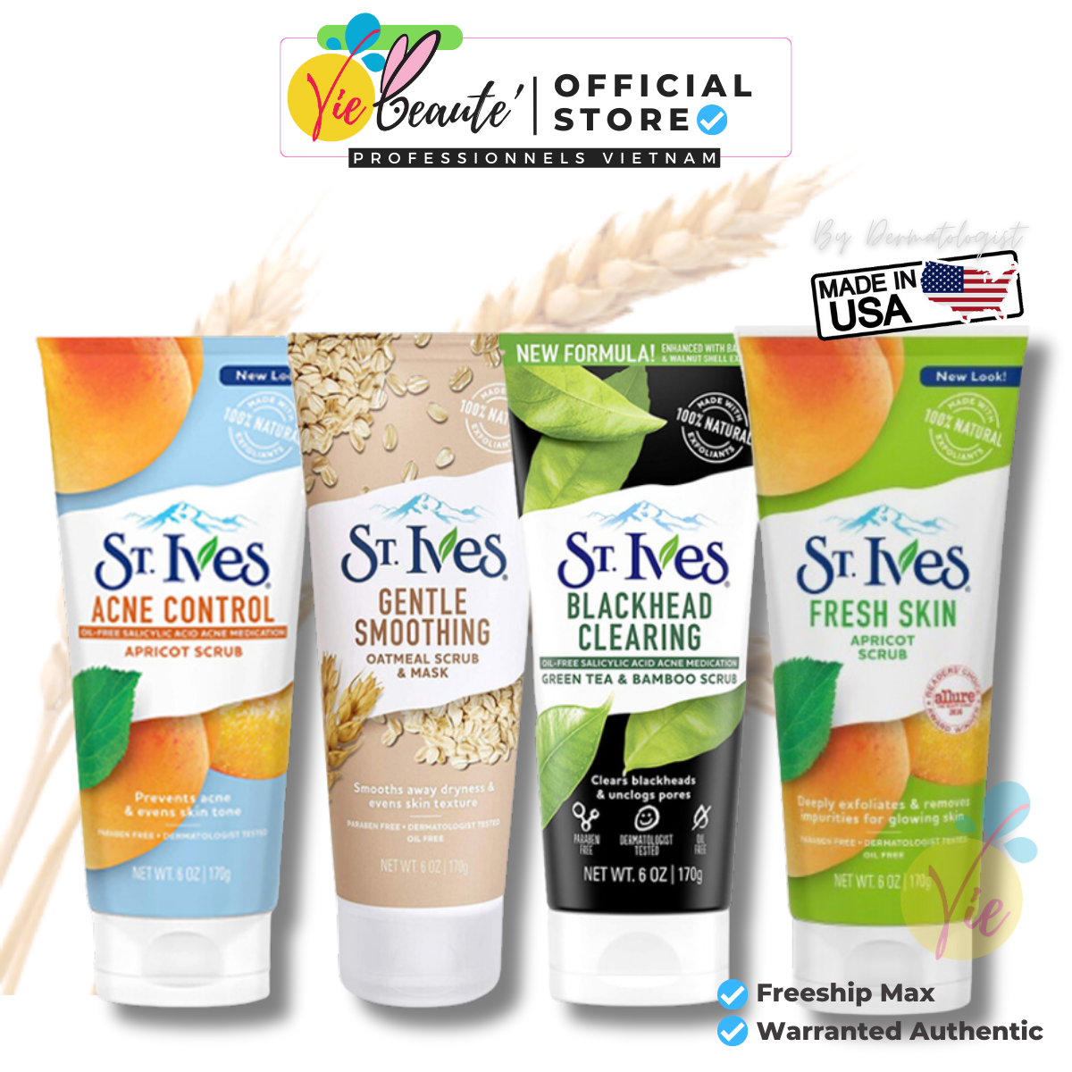 Sữa Rửa Mặt St.Ives - St.Ives sữa rửa mặt tẩy tế bào chết dịu nhẹ 170g