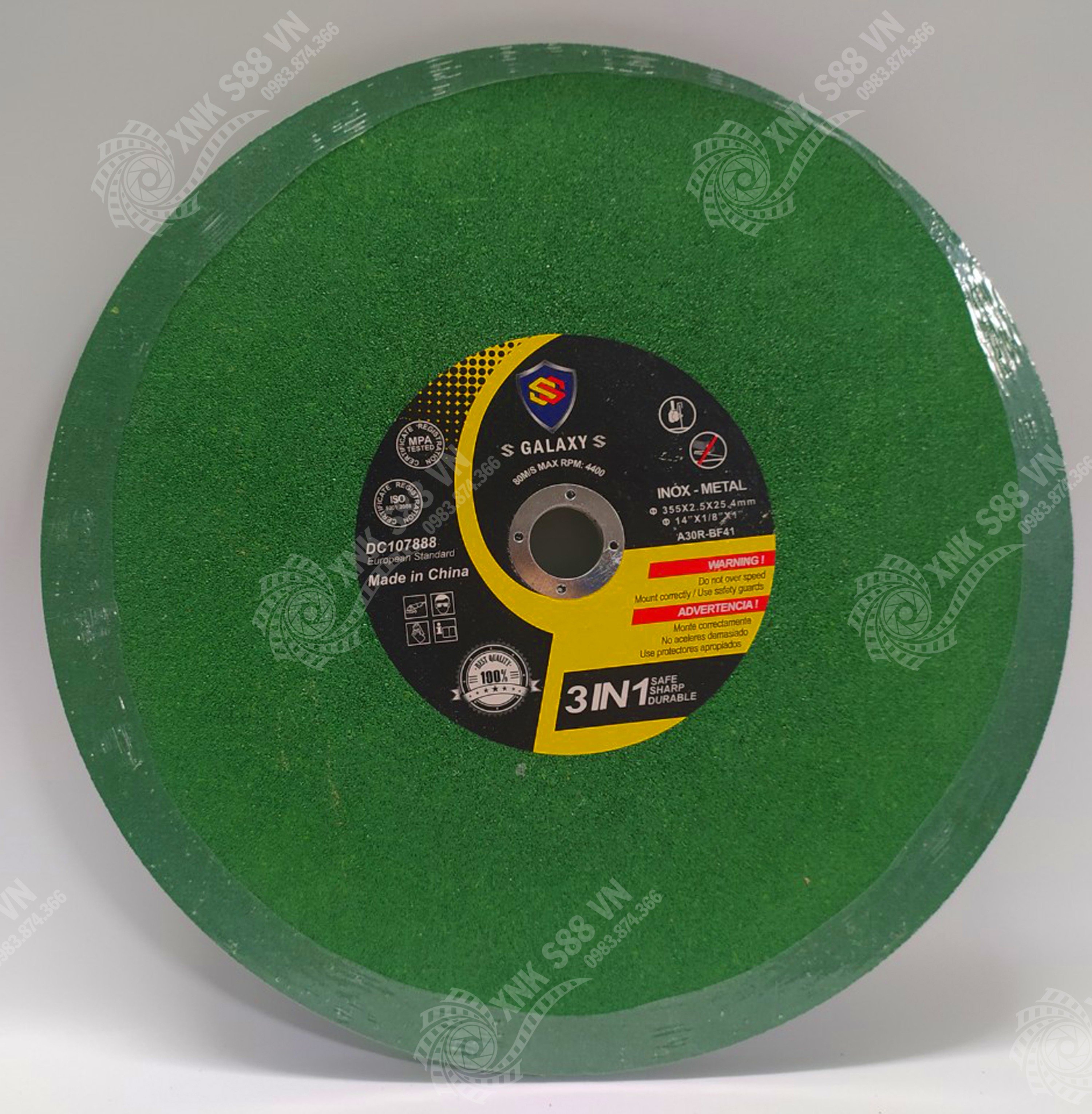 10 viên Đá cắt Sắt 350, Đá Cắt Inox 350,Đá cắt Galaxy 350, Lưỡi Cắt Sắt 350,  Lưỡi Cắt Inox 350, Cắt Ngọt, Bền