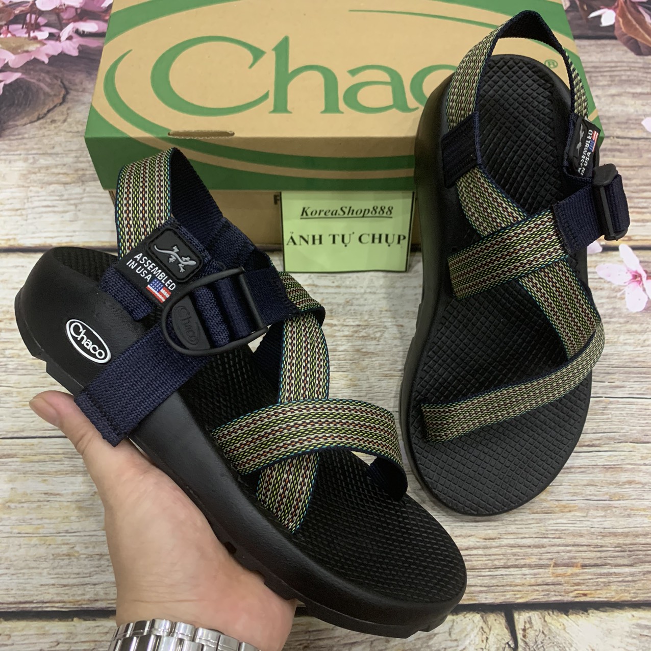 Dép xăng đan nam chaco quai dù kiểu dáng hàn quốc mã d162