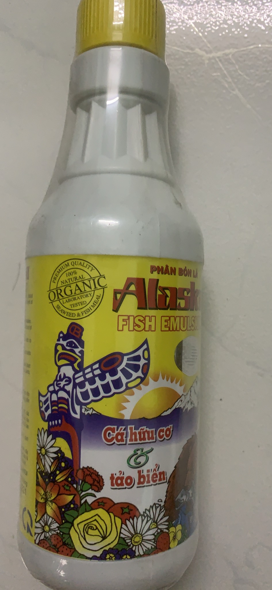 Phân cá - đạm cá alaska hữu cơ và tảo biển cho rau màu, cây kiểng, hoa hồng - chai 500ml