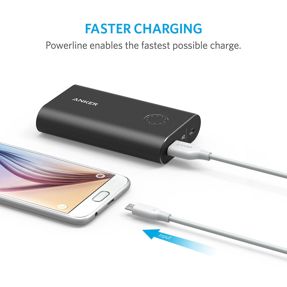 Cáp micro usb anker powerline - dài 3m - a8134