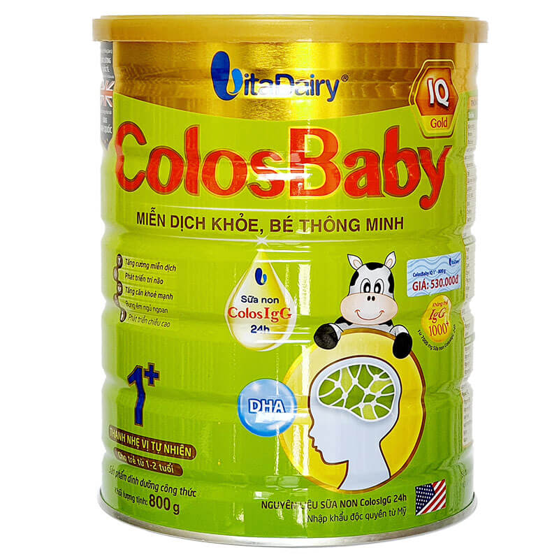 Sữa COLOSBABY IQ Gold 1+ 800G trẻ từ 1-2 tuổi